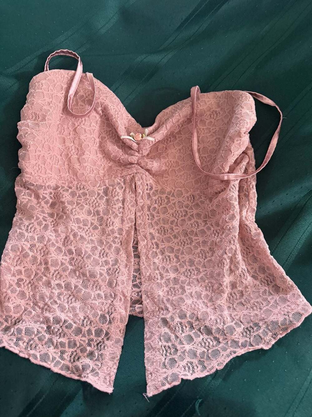 Full Tilt Pink Lace Cami Top Size S